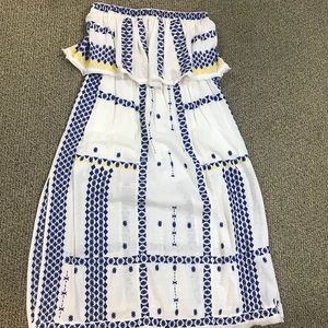 Free People wild Romance Embroidered Strapless